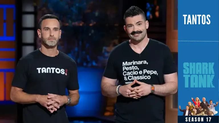 Tantos Company founders Joe Sasto, Sean Knecht in shark tank pitch